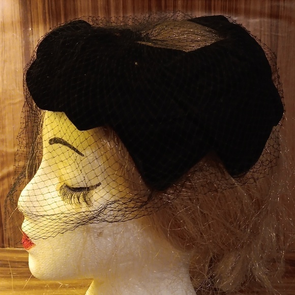 Vintage union made black headpiece main image 4